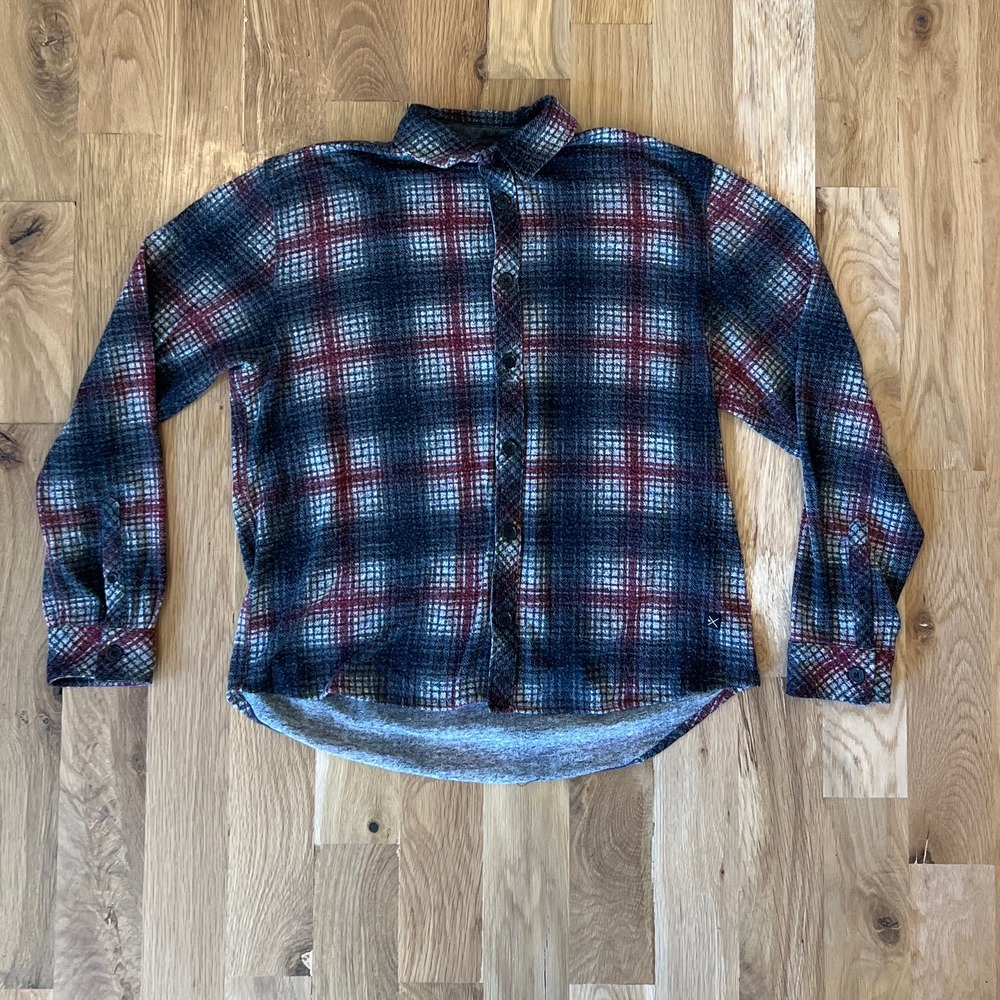 Boys Depart West Plaid Long Sleeve Button Down Shirt SZ XL‎